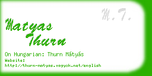 matyas thurn business card