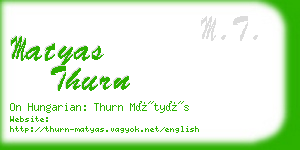 matyas thurn business card